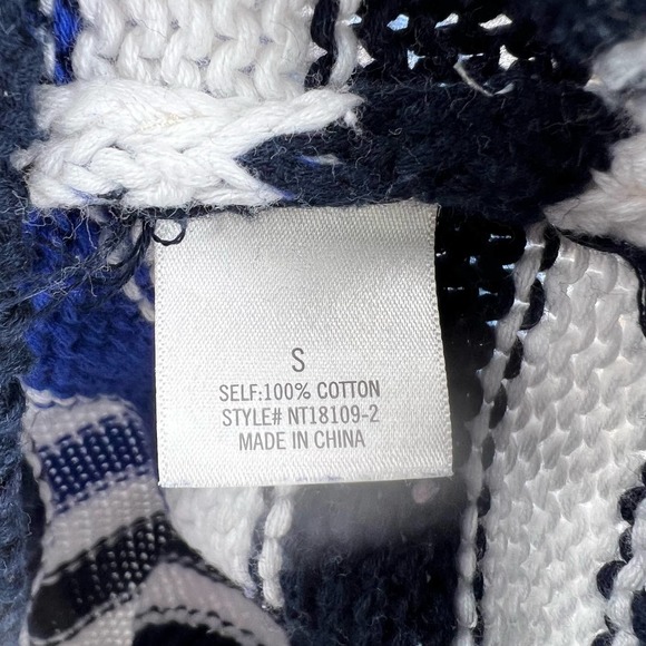 Francesca's Harper Womens Multicolor Striped Cropped Sweater Small Boxy Oversize - Picture 8 of 9